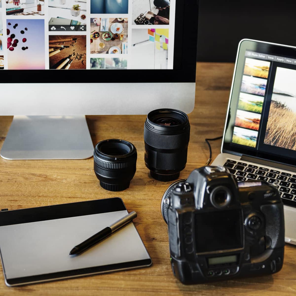 camera photography design studio editing concept