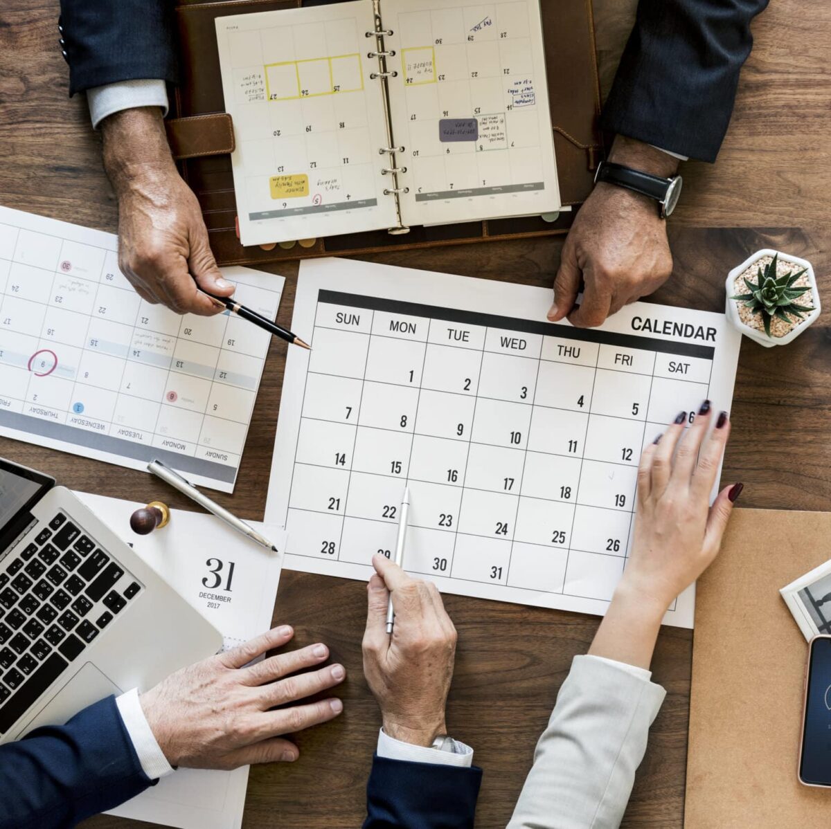 Group of business people having a meeting